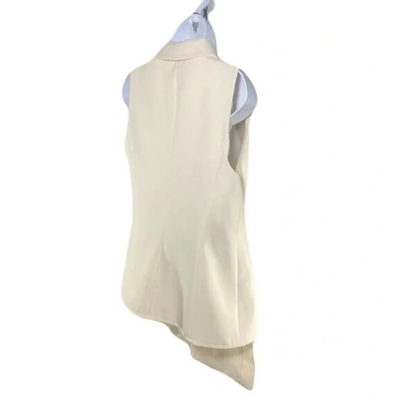 ZARA Cream Colored Sleeveless Vest/Blazer Womens Size S - Picture 5 of 8